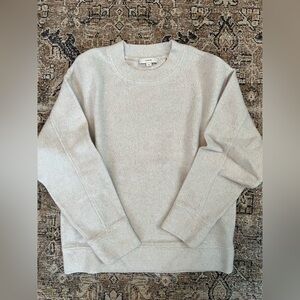 Vince Women's Cream Crewneck Fleece-Like Sweater